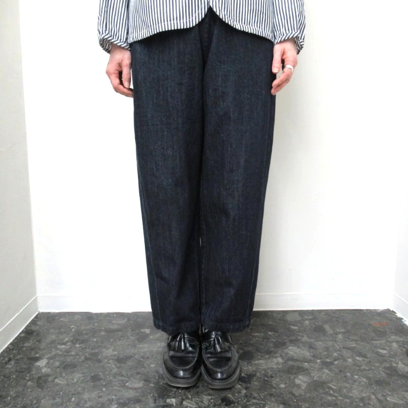 NOUVELLES DU PARADIS コットンデニムコクーンパンツ /INDIGO795